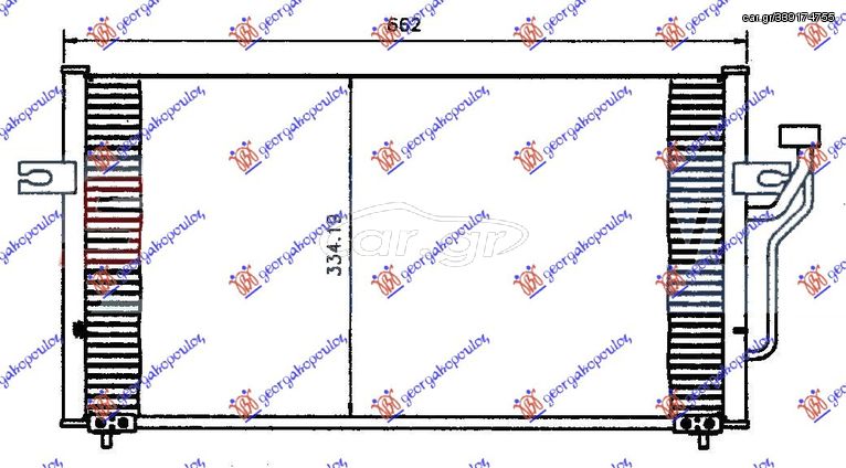 Ψυγείο A/C (61x35.2x2.8) / MITSUBISHI CARISMA 96-05 / MB958166 - 1 Τεμ