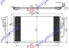 Ψυγείο A/C 1,9 T.D (610x350x16) / MITSUBISHI CARISMA 96-05 / MR146691 - 1 Τεμ