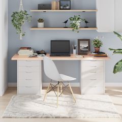 vidaXL Επιφάνεια Τραπεζιού 180x60x(2-4)εκ Ακατέργαστο Μασίφ Ξύλο Δρυός