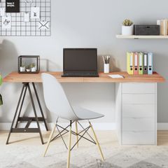 vidaXL Επιφ Τραπεζιού Αν Καφέ 160x60x(2-4)εκ. Επεξ. Μασίφ Ξύλο Δρυός