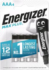 Energizer Max Plus Αλκαλικές μπαταρίες AAA 1.5V 4τμχ
