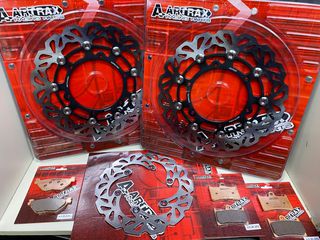 ΔΙΣΚΟΠΛΑΚΕΣ ΕΜΠΡΟΣ & ΠΙΣΩ ΣΕΤ ARTRAX (TDM900 2002-2014) + ΤΑΚΑΚΙΑ SINTER ARTRAX