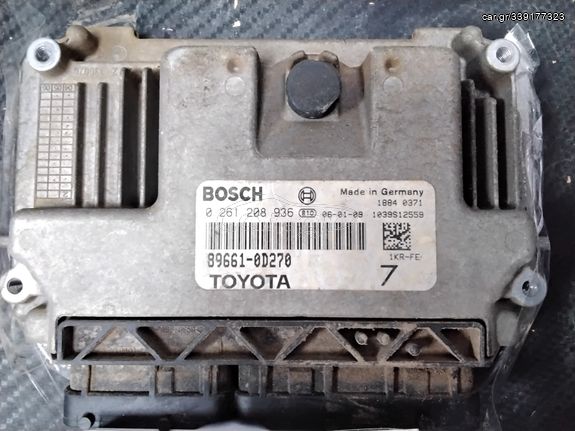 TOYOTA YARIS ΕΓΚΕΦΑΛΟΣ BOSCH 0 261 208 936,89661-0D270,1KR-FE,7