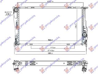 Ψυγείο Νερού 1.6 - 2.0 (16i-20i/iX-28i/iX-35iX) Βενζίνη Αυτόματο (600x340x32) 2 Σωληνάκια / BMW X1 (E84) 09-13 / 17117547059 - 1 Τεμ