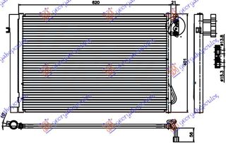 Ψυγείο A/C 1,6-2,0-2,5,3,0 PETR(58,7x40) / BMW X1 (E84) 09-13 / 64536930038 - 1 Τεμ