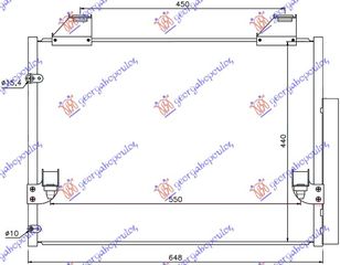 Ψυγείο A/C 2.5 -3.5 T.D Πετρέλαιο (600x440χ16) / TOYOTA HI-LUX 2WD/4WD 12-15 / 88460-0K080 - 1 Τεμ