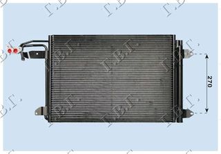 Ψυγείο A/C Βενζίνη - Πετρέλαιο (550x390x16) / SEAT TOLEDO 04-12 / 1K0820411F - 1 Τεμ