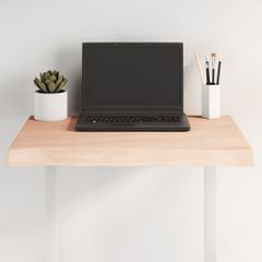 vidaXL Επιφάνεια Τραπεζιού 60x50x(2-4)εκ Ακατέργαστο Μασίφ Ξύλο Δρυός