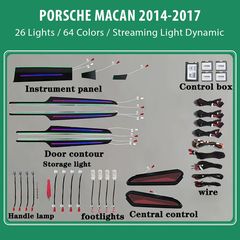 MEGASOUND - DIQ AMBIENT PORSCHE MACAN mod.2014-2017 (Digital iQ Ambient Light for Porsche Macan mod.2014-2017, 26 Lights)