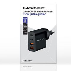 GaN 130w USB Type C, Fast ΦΟΡΤΙΣΤΗΣ, 2xUSB-C | 2xUSB-thumb-1