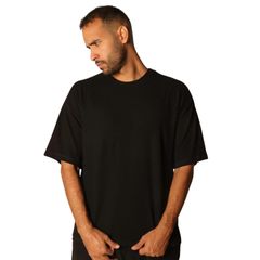 Ανδρικό T-shirt MAGICBEE OVERSIZE WAFFLE TEE 3301-BLACK
