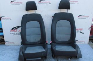 Σαλόνι  SKODA SUPERB (2008-2013)     ύφασμα μαύρο γκρι airbag 2 μπροστινά καθίσματα