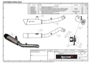 Hp Corse Εξάτμιση Τελικό EvoExtreme 310 Black S.Steel/Carbon End APRILIA TUONO V4R 2011 - 2015-thumb-3