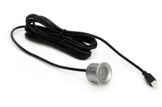 Ασημί αισθητήρας παρκαρισματος AMIO-Parking Sensor silver 22mm-01014