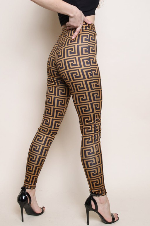 Geometric Print High Waisted Leggings