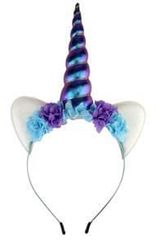 Unicorn headband turquoise and purple