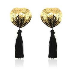 Heart shine nipples tassels (gold)