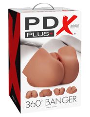 PDX Plus 360º Banger Masturbator in Tan-thumb-1