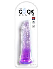 King Cock transparent dildo 8'' Purple