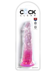 King Cock transparent dildo 8'' Pink
