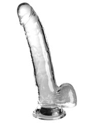 King Cock Clear 9" with Balls - Clear-thumb-1
