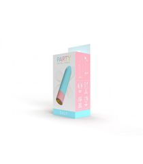 PARTY COLOUR TOYS BALY RECHARGEABLE VIBRATING BULLET 10 INTENSITIES BLUE