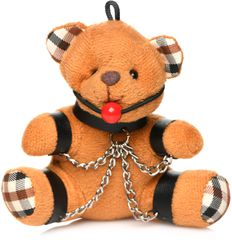 GAGGED TEDDY BEAR KEYCHAIN-thumb-2