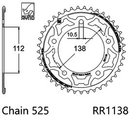σετ αλυσιδογραναζα RYNO YA-580 ΥΑΜΑΗΑ MT-09 21-23