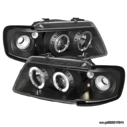 Μπροστινά Φανάρια Set Για Audi A3 8L Angel Eyes & Led Μαύρα H1/H1 Sonar