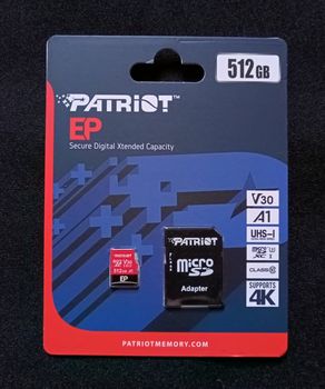 Patriot micro SD 512GB (μεταφορικά μέσα στην τιμή)