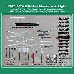 DIQ AMBIENT BMW S.3 (G20) mod. 2018 (Digital iQ Ambient Light BMW Series 3 mod.2018, 23 Lights)