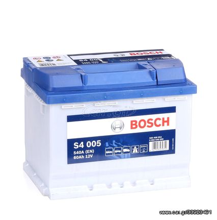 BOSCH 0092S40050 ΜΠΑΤΑΡΙΑ S4 BLUE LINE (60Ah/540A) ΔΕΞ. 242x175x190