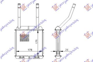 Ψυγείο Καλοριφέρ (B) -AC (175x178) / OPEL ASTRA F 91-94 / 1806115 - 1 Τεμ