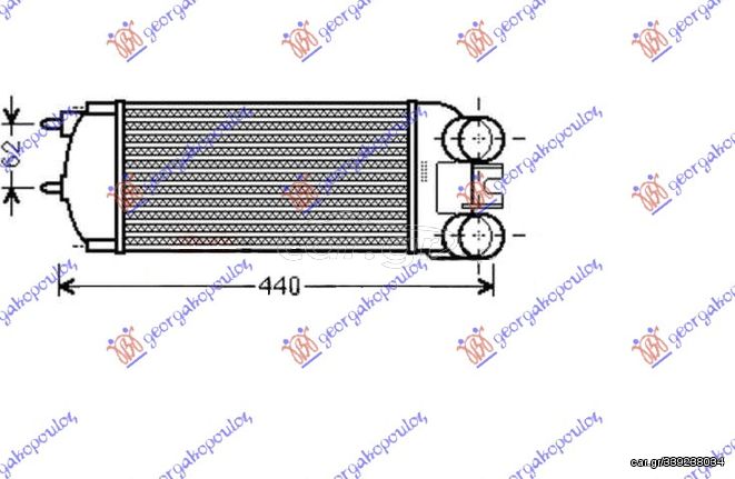 Ψυγείο Intercooler 1.6 HDI (300x148x85) / CITROEN XSARA PICASSO 99-07 / 0384.G5 - 1 Τεμ