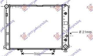 Ψυγείο 2.0-2.3 ΒΖ Μ/Α +/-AC (49x49) / MERCEDES E CLASS (W124) 93-95 / 1245006303 - 1 Τεμ