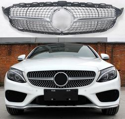 Μάσκα (AMG/AMG LINE) (DIAMANT TYPE) (Διακοσμητικό Ασημί/Χρώμιο) / MERCEDES C CLASS (W205) Sedan/Station wagon 14-18 / 2058881260 - 1 Τεμ