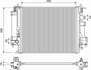 Carro Ψυγείο 0.9 Βενζίνη Turbo / 1.0 12v ΒενζίνηΙΝΗ/ΗΛΕΚΤΡΙΚΟ (480x397x16) κατάλληλο για SMART FORTWO 2014- (453) / 4535000003 - 1 Τεμ