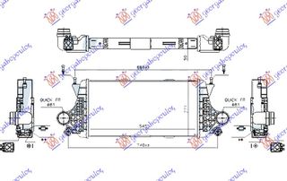 Ψυγείο Intercooler 2.2 Πετρέλαιο (545x277x50) / MITSUBISHI PAJERO PININ 99-07 / 0995002900 - 1 Τεμ