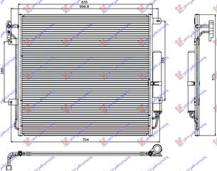 Ψυγείο A/C 4.0 V6/4.4 V8 Βενζίνη (635x571x16) / LAND ROVER DISCOVERY 05-14 / JRB500030 - 1 Τεμ