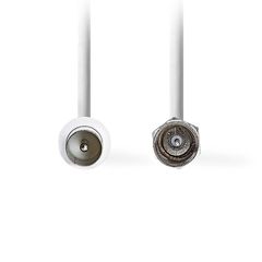 Καλώδιο F αρσ. - RF αρσ. 1.5m σε άσπρο χρώμα. - NEDIS CSGL41800WT15