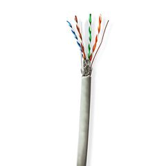 Καλώδιο δικτύου CAT 6, S/FTP, σε κουλούρα 100m. - NEDIS CCBG8524GY100S