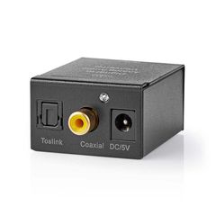Ψηφιακός μετατροπέας ήχου από TosLink θηλ. και S/PDIF (RCA) σε 3.5mm και 2x RCA αρσ. - NEDIS ACON2510BK