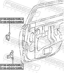 Carro Μεντεσές Πόρτας Πίσω Άνω κατάλληλο για TOYOTA AURIS 2010-2012 (E15) / 68760-20122 - Αριστερό - 1 Τεμ