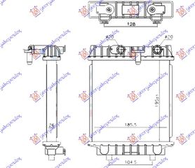 Ψυγείο ΒΟΗΘΗΤΙΚΟ 2.0 TFSi Βενζίνη (195x190x26) / SKODA OCTAVIA 6 17-20 / 5Q0121253J - 1 Τεμ