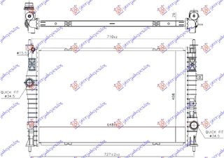 Ψυγείο Νερού 1.2 Βενζίνη - 1.5-1.6 BlueHDi Πετρέλαιο (650x410x26) (Τύπου CALSONIC) / CITROEN BERLINGO VAN 19- / 1609961580 - 1 Τεμ