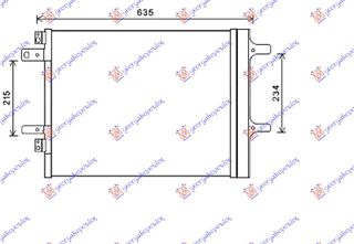 Ψυγείο A/C 1.6 THP Βενζίνη - 1.5--2.0 BlueHDi Πετρέλαιο (525x415x16) / PEUGEOT 508 18- / 9817334080 - 1 Τεμ