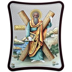 ΑΣΗΜΕΝΙΑ ΕΙΚΟΝΑ Ο ΑΓΙΟΣ ΑΝΔΡΕΑΣ MA-E1431-1XC Ασήμι 925 επιπλατινωμένο