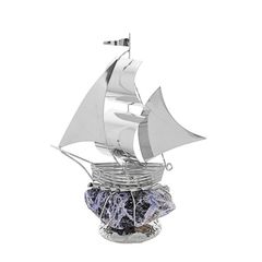 ΑΣΗΜΕΝΙΟ ΚΑΡΑΒΙ NF-1061-B Ασήμι 925 επιπλατινωμένο