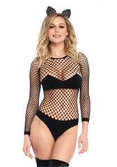 Leg Avenue Naughty Kitty bodysuit black
