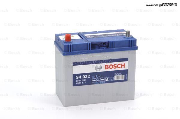 BOSCH 0092S40220 ΜΠΑΤΑΡΙΑ S4 BLUE LINE (45Ah/330A) ΑΡΙΣΤ. 238x129x227 ΨΙΛΟΣ ΠΟΛΟΣ